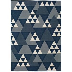 Clhoe Triangles kék kültéri szőnyeg, 80 x 150 cm - Universal