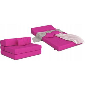 Jaamatrac Összehajtható matrac 200x120 cm Fotel színe: Rózsaszín, Párna színe: Grafit