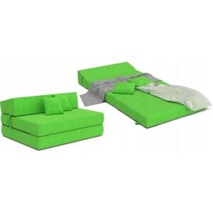 Jaamatrac Összehajtható matrac 200x120 cm Fotel színe: Zöld, Párna színe: Grafit