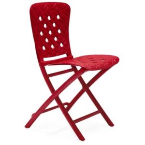 NARDI ZAC SPRING összecsukható kerti szék piros színben