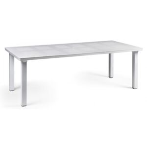 NARDI LEVANTE bővíthető kerti asztal fehér színben