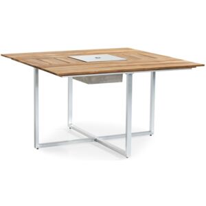 Kültéri asztal VG5959 140x140x76cm Fehér + fa