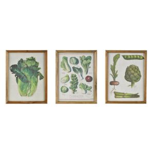Veggies 3 darabos poszter készlet képkeretben - KJ Collection