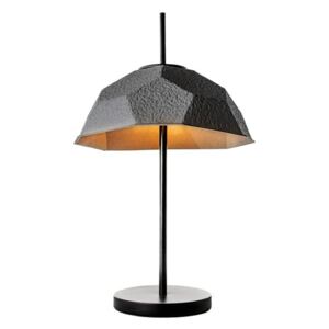Mosen fekete asztali lámpa, újrahasznosított papír lámpabúrával - Design Twist