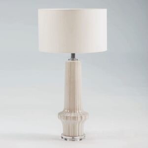Fehér kerámia asztali lámpa, búra nélkül, magasság 58 cm - Thai Natura