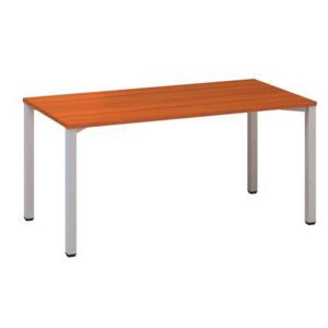 Alfa 420 konferenciaasztal szürke lábazattal, 160 x 80 x 74,2 cm, egyenes kivitel, cseresznye mintázat