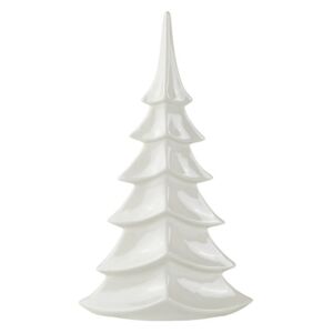 Dekorációs karácsonyfa fehér kerámiából, 35 cm - KJ Collection