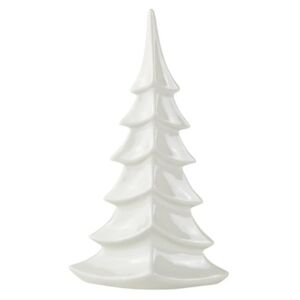 Dekorációs karácsonyfa fehér kerámiából, 27,5 cm - KJ Collection