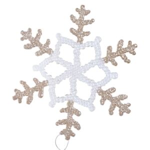 Snowflake bézs-arany színű felfüggeszthető dekoráció, ⌀ 30 cm - Ewax