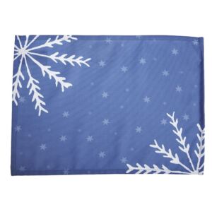 Honey Christmas kék tányéralátét szett karácsonyi motívummal, 2 darab, 33 x 45 cm - Apolena