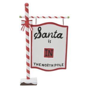 Santa Sign tábla formájú karácsonyi dekoráció - InArt