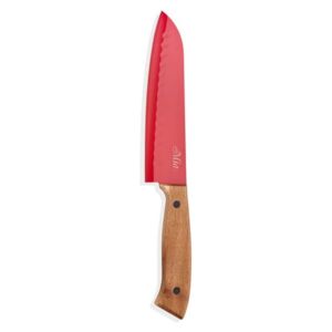 Cutt Santoku piros fanyelű kés, hossza 18 cm - The Mia