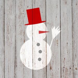 Snowman On Wood 10 db-os papírszalvéta szett karácsonyi motívummal - PPD