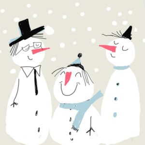 Smiling Snowmen 10 db-os papírszalvéta szett karácsonyi motívummal - PPD