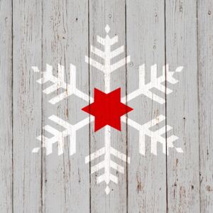 Snowflake On Wood 10 db-os papírszalvéta szett karácsonyi motívummal - PPD