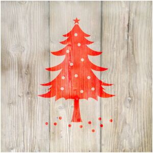 Winter Tree Red 10 db-os papírszalvéta szett karácsonyi motívummal - PPD