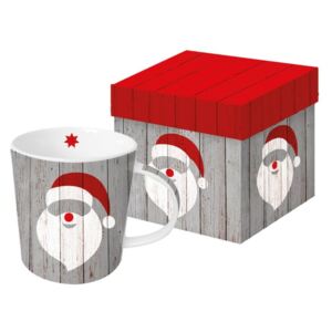 Santa On Wood porcelán bögre karácsonyi motívummal, díszdobozban, 350 ml - PPD