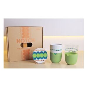 Take A Break 2 latté pohár poháralátéttel és zöld szilikon tokkal - Silly Design