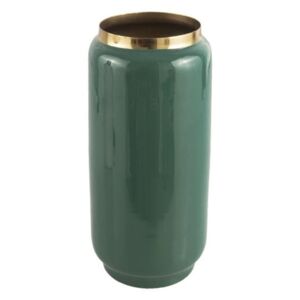Flare zöld váza aranyszínű részletekkel, magasság 27 cm - PT LIVING