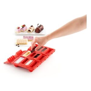 Square piros szilikon mini rolád sütőforma - Lékué