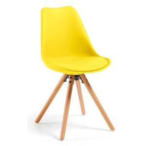 Lumos sárga szék bükkfa lábakkal - loomi.design