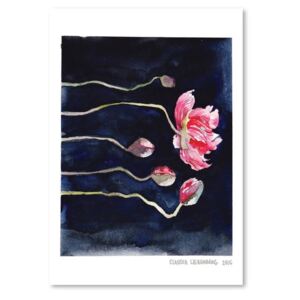 Blooms on Black III by Claudia Libenberg 30 x 42 cm-es plakát