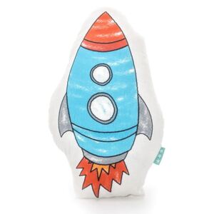 Space Rocket pamut gyermekpárna, 40 x 30 cm - Mr. Fox