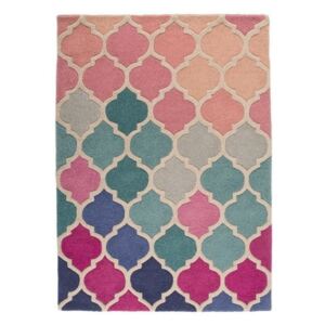 Rosella kékes rózsaszín gyapjúszőnyeg, 160 x 220 cm - Flair Rugs