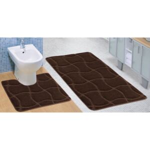 Fürdőszobai és WC alátét barna csokiszínű