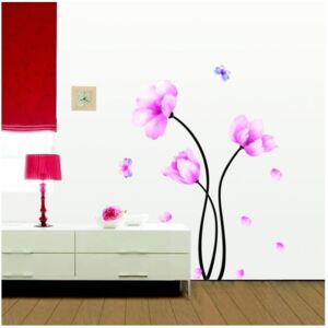 Pink Flowers And Butterflies matrica szett - Ambiance