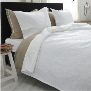 Clara fehér ágytakaró kétszemélyes ágyra, 2 párnahuzattal, 260 x 250 cm - Sleeptime