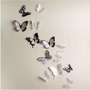 Butterflies Chic 18 részes, 3D falmatrica szett - Ambiance