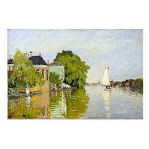 Claude Monet festmény - Houses on the Achterzaan, 90x60 cm
