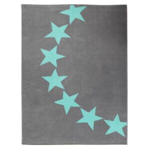 Star szürke gyerekszőnyeg kék részletekkel, 140 x 200 cm - Hanse Home