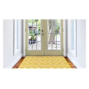Interlaced sárga fokozottan ellenálló szőnyeg, 160 x 230 cm - Floorita