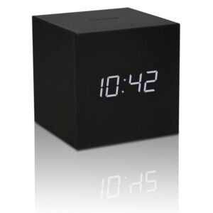 Gravitry Cube fekete ébresztőóra LED kijelzővel - Gingko