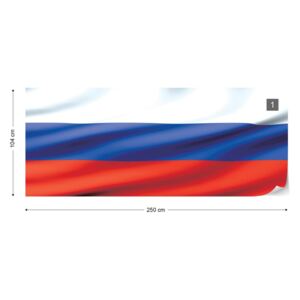 Fotótapéta GLIX - 3D Ben Zászló Oroszország Nem szőtt tapéta - 250x104 cm