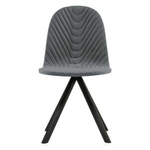 Mannequin Wave sötétszürke szék, fekete lábakkal - Iker