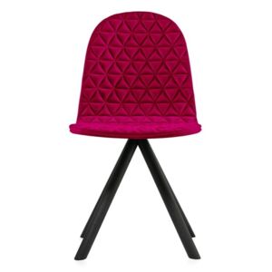 Mannequin Triangle rózsaszín szék, fekete lábakkal - Iker