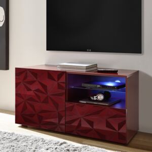 PRISMA Piros Kis TV szekrény 1 ajtós 1 fiókos 122cm