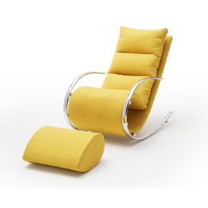 YORK Citromsárga relax fotel - hintaszék lábtartóval