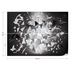 Fotótapéta GLIX - Modern 3D Design Polygon Madarak Nem szőtt tapéta - 254x184 cm