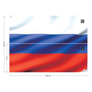 Fotótapéta GLIX - 3D Ben Zászló Oroszország Nem szőtt tapéta - 254x184 cm