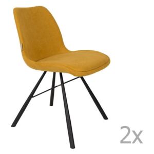 Brent mustársárga szék, 2 darab - Zuiver