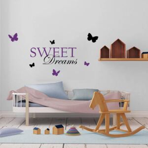 Falmatrica GLIX - Sweet dreams 120 x 60 cm Fekete és lila