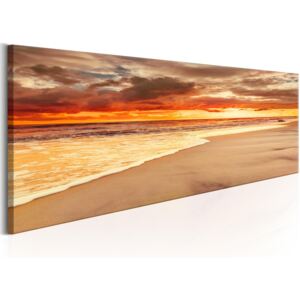 Vászonkép Bimago - Beach: Beatiful Sunset 120x40 cm