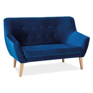 Nordic 2 személyes kanapé Sötét kék bársony
