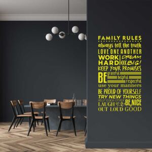 Falmatrica GLIX - Family rules 100x50 cm Sárga