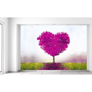 Fotótapéta Sötét-rózsaszín szeretetfa