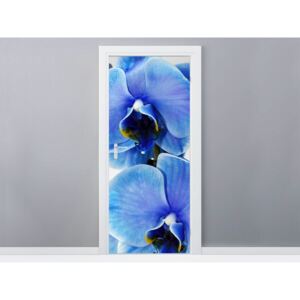 Öntapadó ajtómatrica Kék orchidea 95x205cm